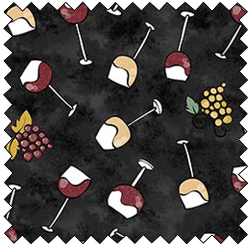 Whiskers & Wine - Wine Glasses - BLACK MULTI