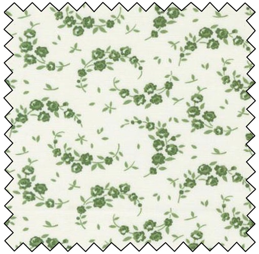 Shoreline - Summer Small Floral - CREAM/GREEN