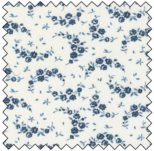 Shoreline - Summer Small Floral - CREAM/NAVY