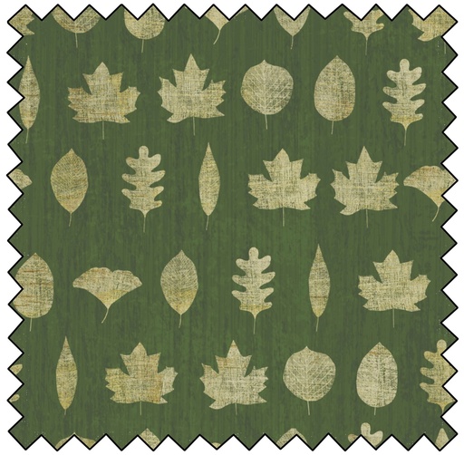 Lakeside Retreat - Leaves - GREEN/GOLD