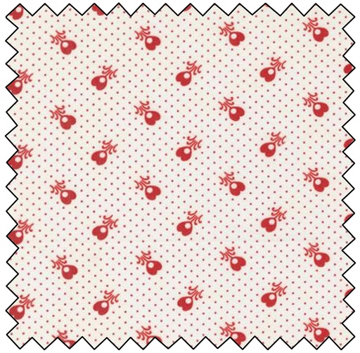 [M514976-11] Ridgewood - Calico Heart - RED/WHITE