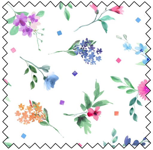 [MASD673-Z] Bloom Bright - Tossed Flowers - MULTI