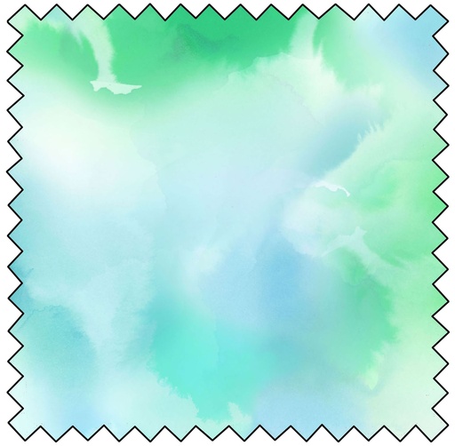 [MASD675-Q] Bloom Bright - WaterColour Wash - AQUA