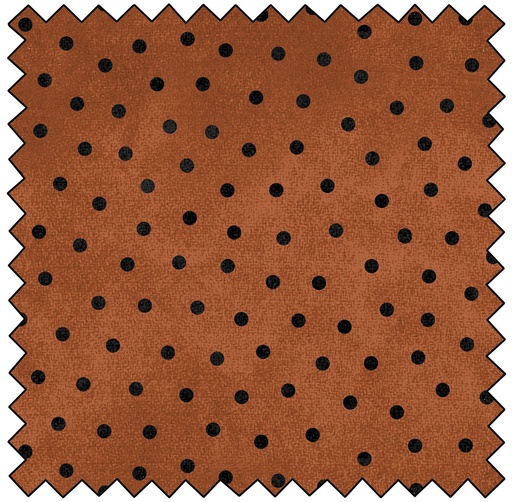 Woolies Flannel Polka Dots - BURNT ORANGE