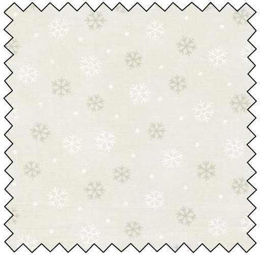 [M56097-11] Woodland Winter - Snowflake Toss - SNOWY WHITE