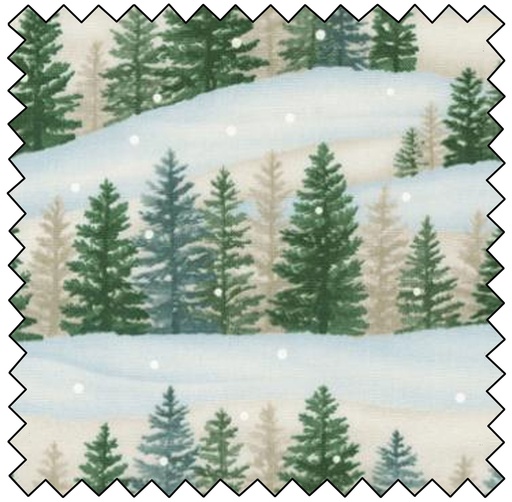 [M56091-11] Woodland Winter - Winter Treeline - SNOWY WHITE