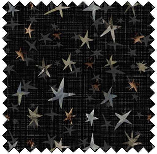 [F90845-99] Winter Dreams - Stars - BLACK