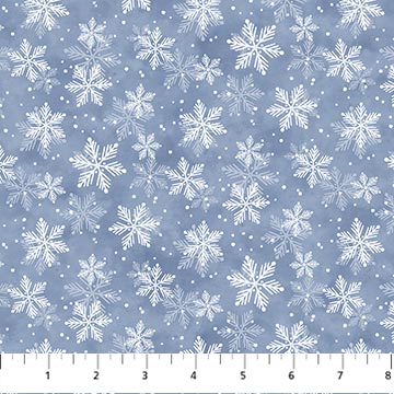 [NF26988-44] Snow Much Fun Flannel - Snowflake - DARK BLUE MULTI