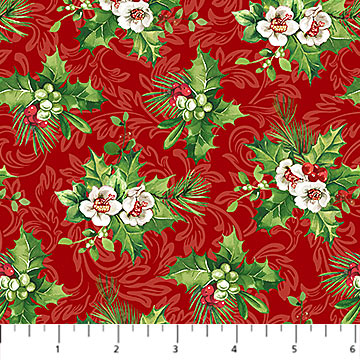 [NDP26109-24] Yuletide Traditions - Hellebore - RED MULTI