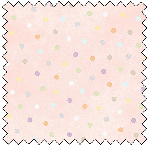 [MASF10565-P] Little Chicks Flannel Multi Dots - PINK