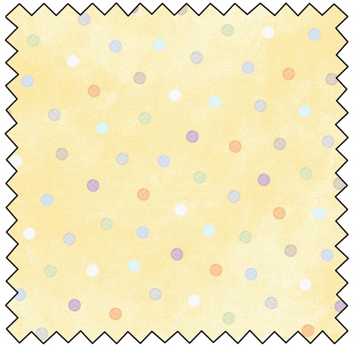 [MASF10565-S] Little Chicks Flannel Multi Dots - YELLOW