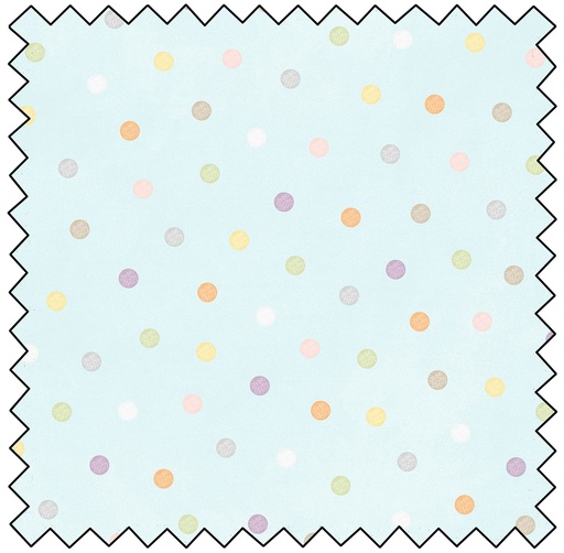 [MASF10565-Q] Little Chicks Flannel Multi Dots - AQUA