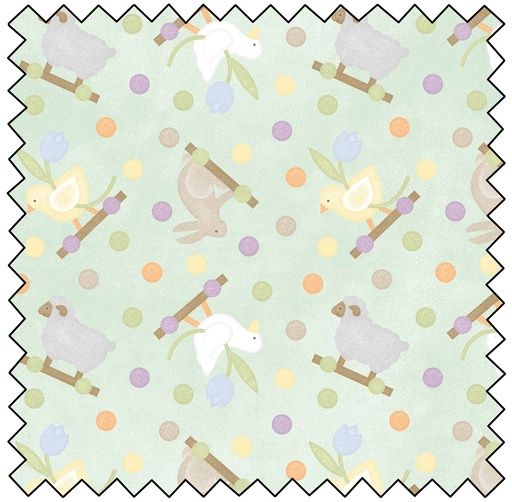 [MASF10561-G] Little Chicks Flannel Pull Toys - GREEN