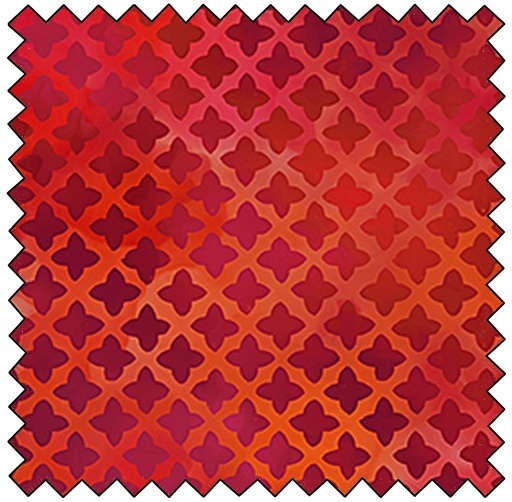 [NDP27783-24] Boho Blooms - Mini Grid - RED