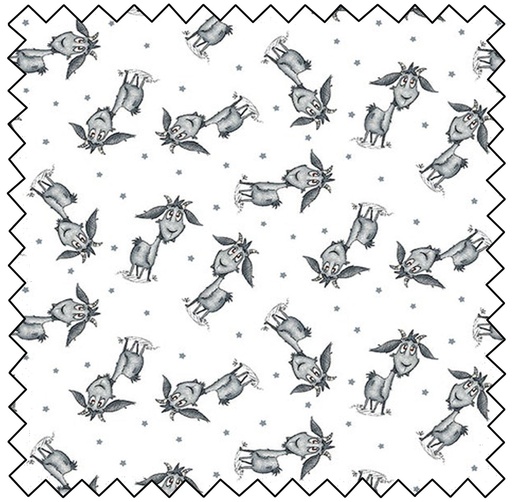 Farmyard Tails Goats Overall - WHITE