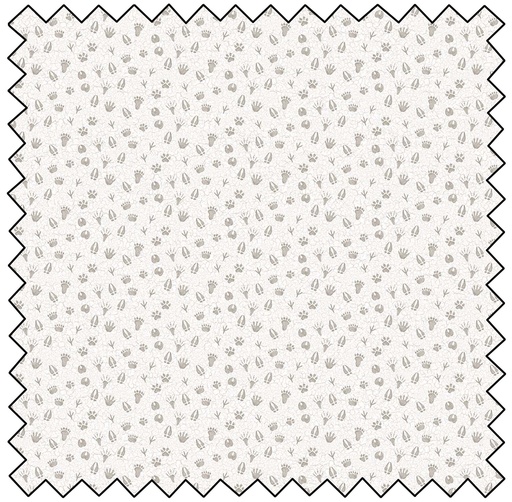 Woodland Adventures - Paw Prints - LIGHT GRAY