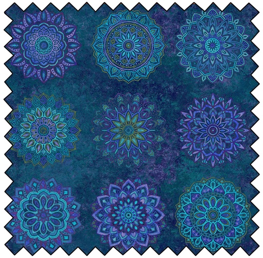 Stonehenge Marrakech Mandala Blocks - NAVY