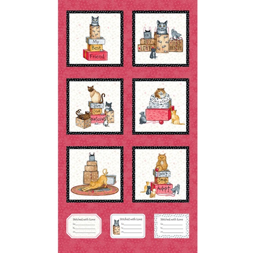 Cat Rescue - 9.5 Inch Blocks Panel