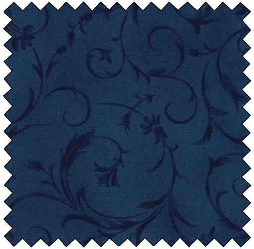 Elegant Scroll Quilt Back - 108" - TRUE BLUE