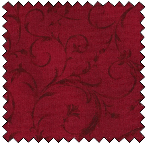 Elegant Scroll Quilt Back - 108" - CRIMSON RED