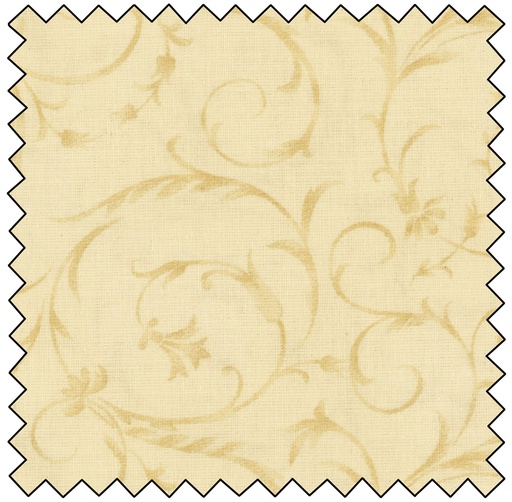 Elegant Scroll Quilt Back - 108" - SWEET CREAM