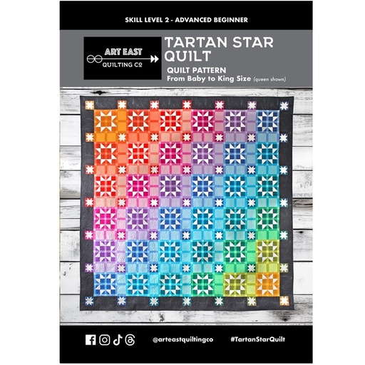 [AEQTS1123S] Tartan Star Quilt Pattern