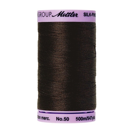 [MET9104-1002] Silk Finish 50wt - 500M - DARK BROWN - #1002